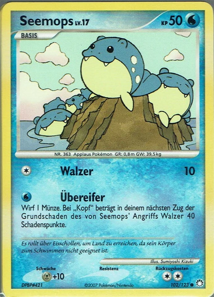 Pokemon Karte Trading Card Game Geheimnisvolle Schätze Nr. 102/123 Seemops - Bild 1 von 1