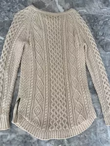 Maglione pescatore cotone pesante cavo zip inferiore taglia XS/SM - Foto 1 di 7