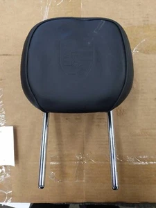 20 21 22 23 24 PORSCHE CAYENNE Left Rear Headrest ONLY Black AL Leather w/Logo - Picture 1 of 17