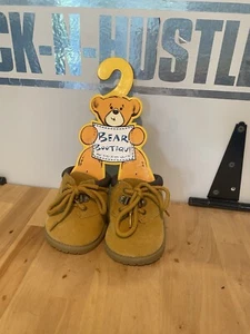 Build A Bear BAB Construction Work Boots Hiking Combat Tan Boots NEW! - Picture 1 of 6