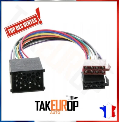 Cable Adaptateur pour prise Autoradio DIN ISO BMW 3, 5 Z3 E34 E36 E46 E39 - Photo 1/2