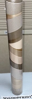 Rollo de papel tapiz moderno de lujo 3D a rayas brillantes sin pegar de 10M 53 cm X 10 metros Foto 1 de 4