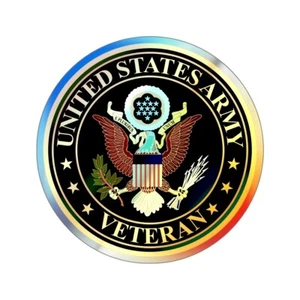 Pegatinas troqueladas holográficas - Ejército - Veterano del ejército de Estados Unidos - Imagen 1 de 2