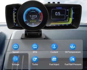 VJOY HAWK 3.0 Car HUD Multi-Function Dashboard Head Up Display Smart Speedometer - Picture 1 of 1