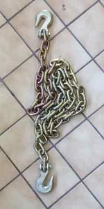 5/16 X 15FT GRADE 70 GRAB HOOKS f HEAVY HAULING WRECKER TOW DOLLY AXLE SHACKLE - Imagen 1 de 4