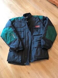 Weise Waterford Black/ Green Motorcycle Jacket - Mens Size Large