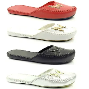 WOMENS SLIDERS FLAT SLIP ON CASUAL BEACH MULES SUMMER SANDALS SLIPPERS SIZE D-69 - Picture 1 of 4