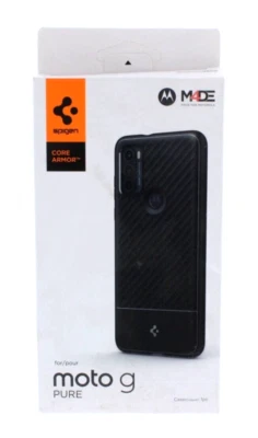Spigen Core Armor Case for Moto g Pure Black - Image 1 of 2