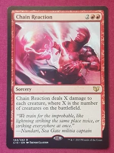 Magic The Gathering COMMANDER 2015 C15 CHAIN REACTION red card MTG - Picture 1 of 2