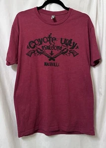 Coyote Ugly Saloon Nashville Shirt Size L Red With Black Text New Without Tags - Picture 1 of 5