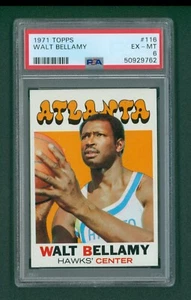 1971 Topps Basketball Card - #116 Walt Bellamy, PSA 6 EXMT - Picture 1 of 2