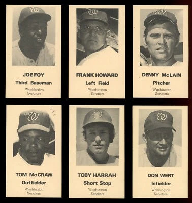 1971 Washington Senators DC DMV Baseball 10 Card Set NM-MINT Denny Mclain Howard - Image 1 of 4