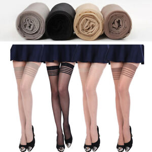 Women Sexy High Stockings Non-Slip Stockings Ultra-thin Thigh High Silk Stocking