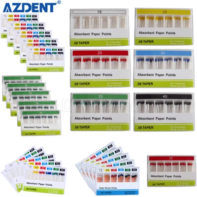 AZDENT Dental Gutta Percha Points/Absorbent Paper Points Endodontic Root Canal - Image 1 of 2