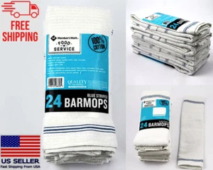 Bar Mop Towels Barmop 16 x 19 - 24 Count Pure Cotton - Picture 1 of 4