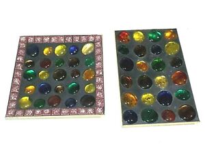 Multicoloured 2 x convex glass art dots pin tip candy dish home decor