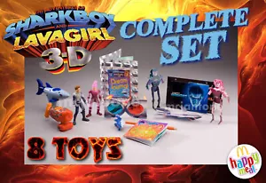 NEU IN VERPACKUNG SET 8 McDonald's 2005 SHARKBOY & LAVAGIRL Hai Junge Lava Mädchen 3-D Film SPIELZEUG - Bild 1 von 5