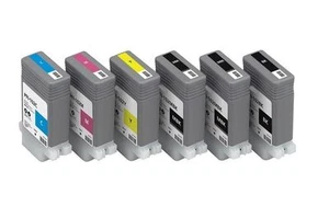 Lot de 6 encres pour cartouche Canon ImagePROGRAF iPF510 iPF605 iPF710 iPF750 / PFI-102 - Photo 1/1