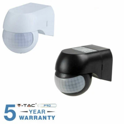 SENSORE DI MOVIMENTO PIR RILEVATORE CREPUSCOLARE INFRAROSSI 180° BIANCO NERO FAR - Immagine 1 di 2