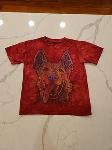 The Mountain Tye Dye Dog Short Sleeve T-Shirt Red Youth Size Large  - Picture 1 of 7