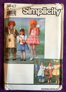 SIMPLICITY PATTERN 9947 - STORYBOOK COSTUMES - CHILD'S SIZE 3-8 - UNCUT - Picture 1 of 10