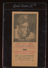 1954 NY Journal American Card - Willie Mays