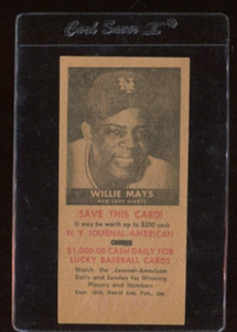 1954 NY Journal American Card - Willie Mays