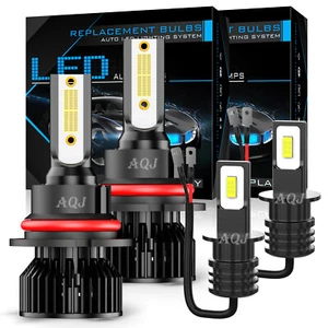9007 Faros LED + H3 Bombillas Antiniebla Para Nissan Frontier 2001 2002 Combo Kit - Imagen 1 de 21