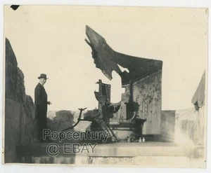 Vintage 1920s Photograph China Tsingtao Cannon Fort Ruins US Tourist Sharp Photo - Picture 1 of 2