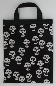 Misfit skulls! Maxi-mini tote handbag skull skeleton goth emo rockabilly - Picture 1 of 2