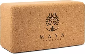 Blocco Yoga in Sughero di MAYA LUMBINI Leggero Solido SPEDIZIONE GRATUITA - Foto 1 di 5