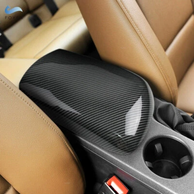 ABS Carbon Fiber Texture Center Console Armrest Cover For BMW X1 E84 2009-2015 — 第 1/4 张图片