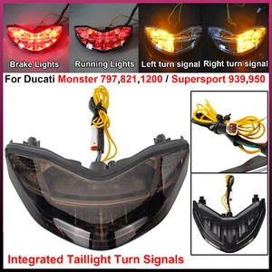 Señales de giro de luz trasera integradas para Ducati Monster 797 1200/Supersport 939 950 - Imagen 1 de 21