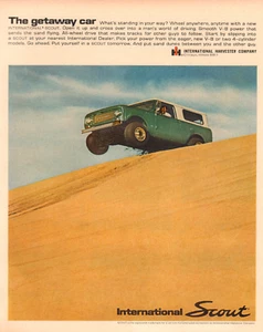 International Scout Poster Vintage 4x4 Desert Jump Art - 12X16/16X20/18X24/24X36 - Picture 1 of 11