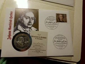 BRD Numisbrief-1994-Johann Gottfried Herder -10 DM -Silber - Worbes B-0771 - Bild 1 von 3