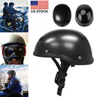 Motorcycle Half Helmet Ultra-Thin Comfortable Beanie Cruising Skull Cap V0C2