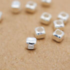 Minuscules perles d'espacement cube carré en argent sterling 925, perles lâches A5209