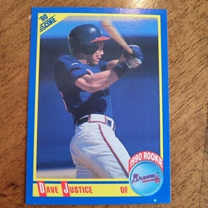 David Justice 1990 Score RC #650 Near Mint Atlanta Braves HOF Rookie Card - Bild 1 von 6