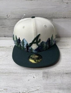 Atlanta Braves New Era MLB Outdoor 59FIFTY Fitted Cap Hat Size: 8 Green New! - Picture 1 of 5