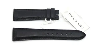 Bulgari Black Leather Strap 18mm - Picture 1 of 2