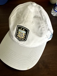 Adidas Argentina White Hat Cap Adjustable Fifa World Cup Brasil - Picture 1 of 6