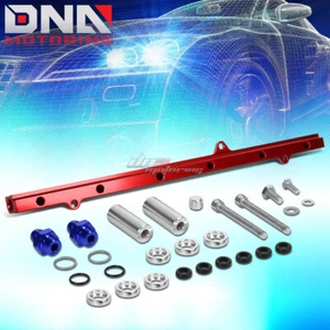 RED CNC ALUMINUM TOP FEED FUEL INJECTOR RAIL KIT FOR JZA80 JZ SUPRA MK4/2JZ-GTE - Picture 1 of 4