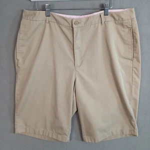 Lands End Women's High Rise Chino 12" Khaki Shorts Size 16W 36x12 Tan - Picture 1 of 12