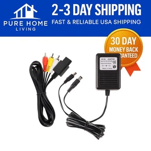 SNES-Compatible Power Supply & AV Cable Set - Smart Charging & Safety Features - Picture 1 of 9