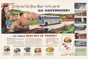 1952 Greyhound: Spring Open Road Vintage Print Ad - Bild 1 von 1