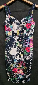 Anthropologie Leifnotes Chroma Shadow Etuikleid Gr. 2 Blumen Reißverschluss formell Frühling - Bild 1 von 12