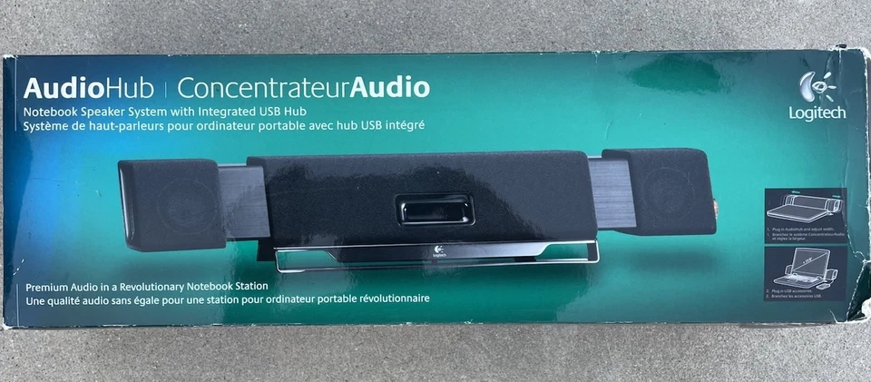 New Logitech AudioHub Notebook Speakers System with Integrated USB Hub NIB - Image 1 of 4