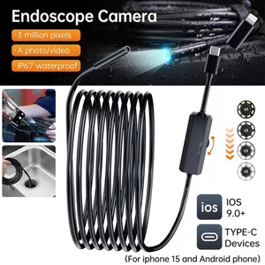 8LED HD1440P Endoskop-Schlange Inspektionskamera Boreskop für iPhone und Android - Picture 1 of 20