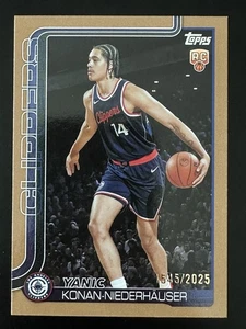 2025/26 Topps YANIC KONAN-NIEDERHAUSER Gold RC 1545/2025 CLIPPERS - Picture 1 of 2