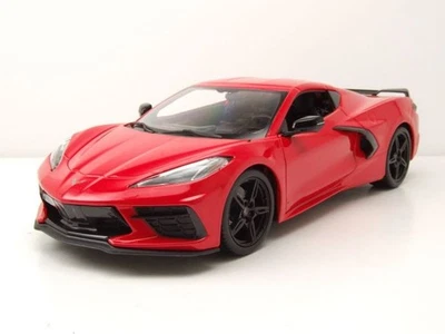 Chevrolet Stingray Corvette C8 2020 Rosso Modellino Auto 1:18 Maisto - Immagine 1 di 4